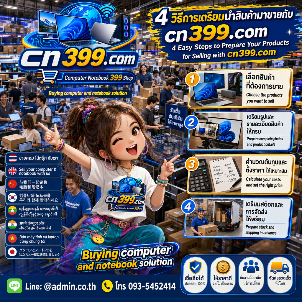 4 ขั้นตอนเตรียม PC NZXT ก่อนขายกับ cn399.com ตั้งแต่เลือกเครื่อง ถ่ายรูปสเปก ประเมินข้อมูล และเตรียมขนส่ง