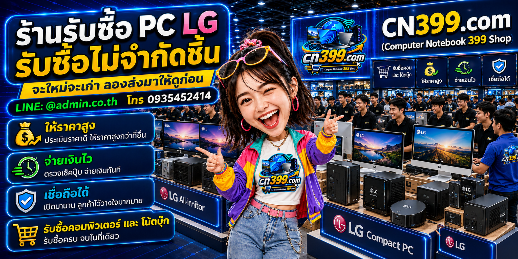 cn399.com Computer Notebook 399 Shop รับซื้อ PC LG เก่า มือสอง เสีย และเปิดไม่ติด